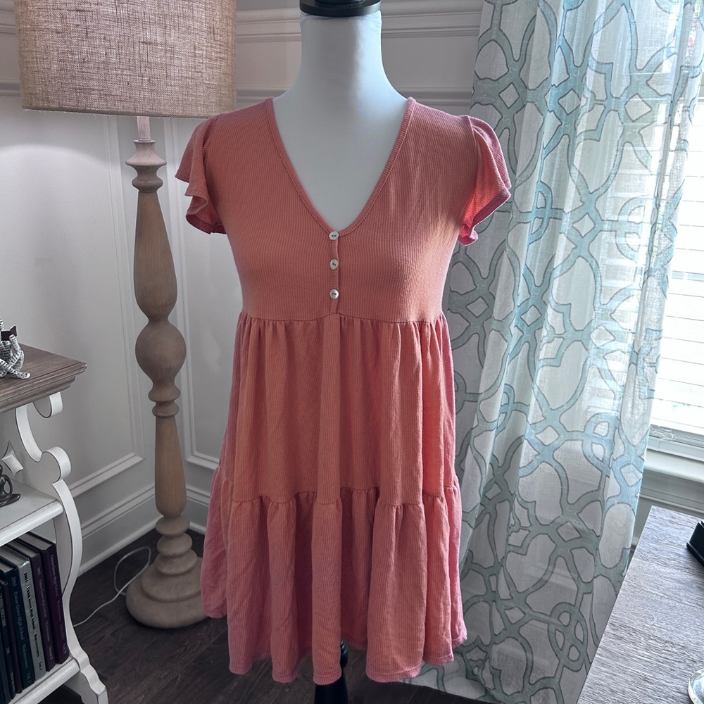 See You Monday GUC babydoll dress with button detail